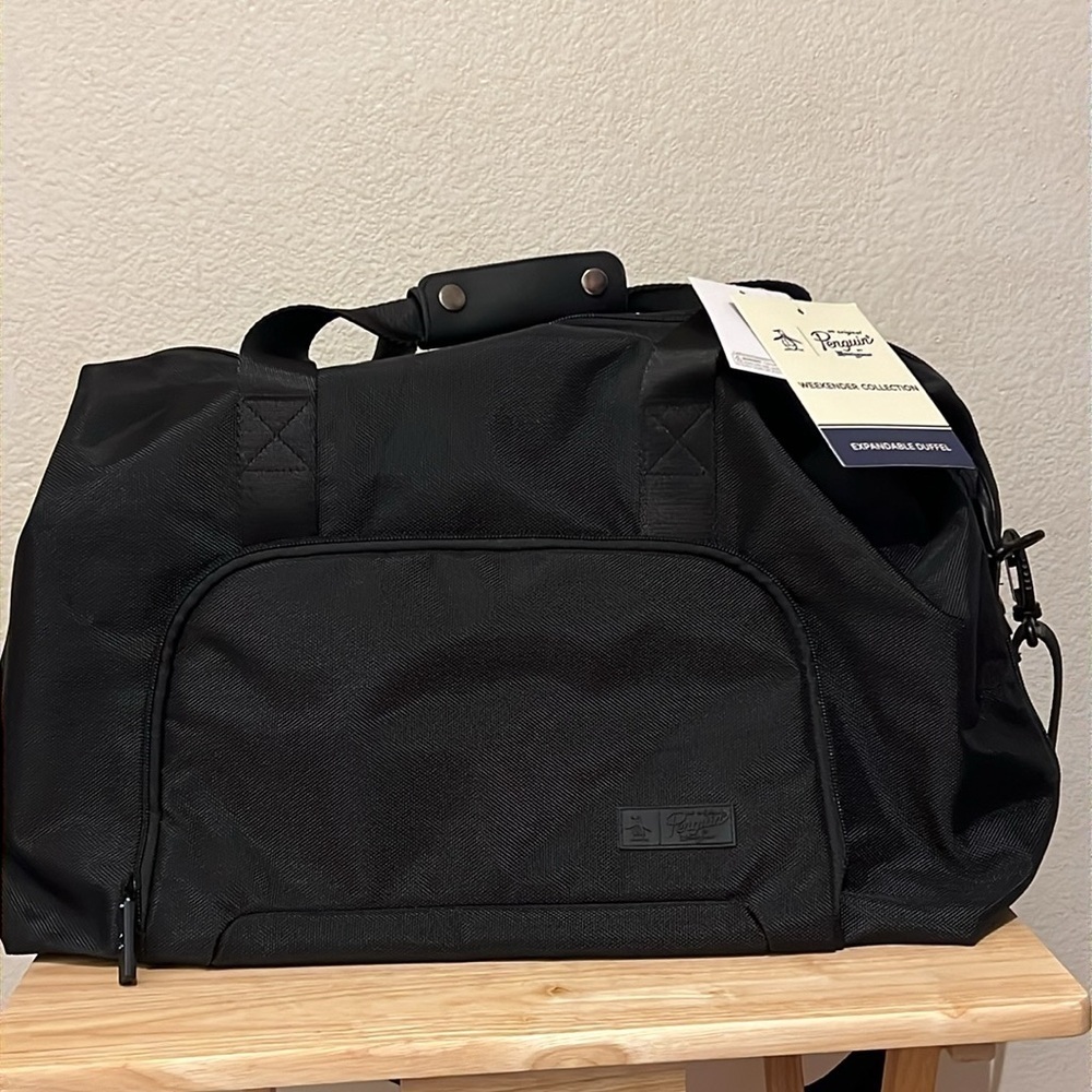 Penguin Black Weekender Collection Expandable Duffel Bag - Picture 2 of 12
